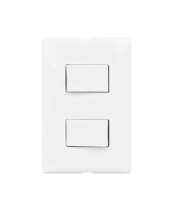 PLACA ARMADA 2 V. APAGADOR SENCILLO BCA FORZA