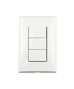 PLACA ARMADA 3 V. APAGADOR SENCILLO BCA FORZA