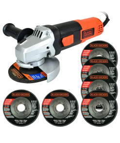 MINIESMERILADORA 4 1/2"  820W 11000RPM C/6 DISCOS