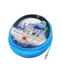 Guía Jalacables de Nylon Ultralon 20m – Resistente hasta 160 kgf, Puntas Galvanizadas, Óptima para Tendido de Cables