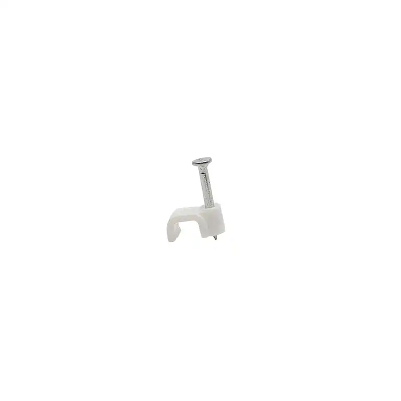 GRAPA RECTA P/CABLE 5 MM. BLANCA C/100 PZS.ARGOS