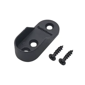 BRIDA P/TUBO OVALADO NEGRO RECTANG 1PZ C/TORNILLOS