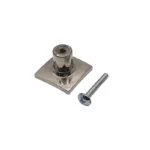 JALADERA BOTON CUADRADA SATIN 19.6MM C/TORNILLO