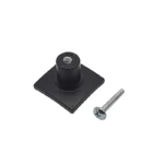 JALADERA BOTON CUADRADA NEGRO 19.6MM C/TORNILLO