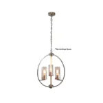 LAMPARA COLGANTE P/3 FOCO E27 60W NIQ-SATI/V.TRANS