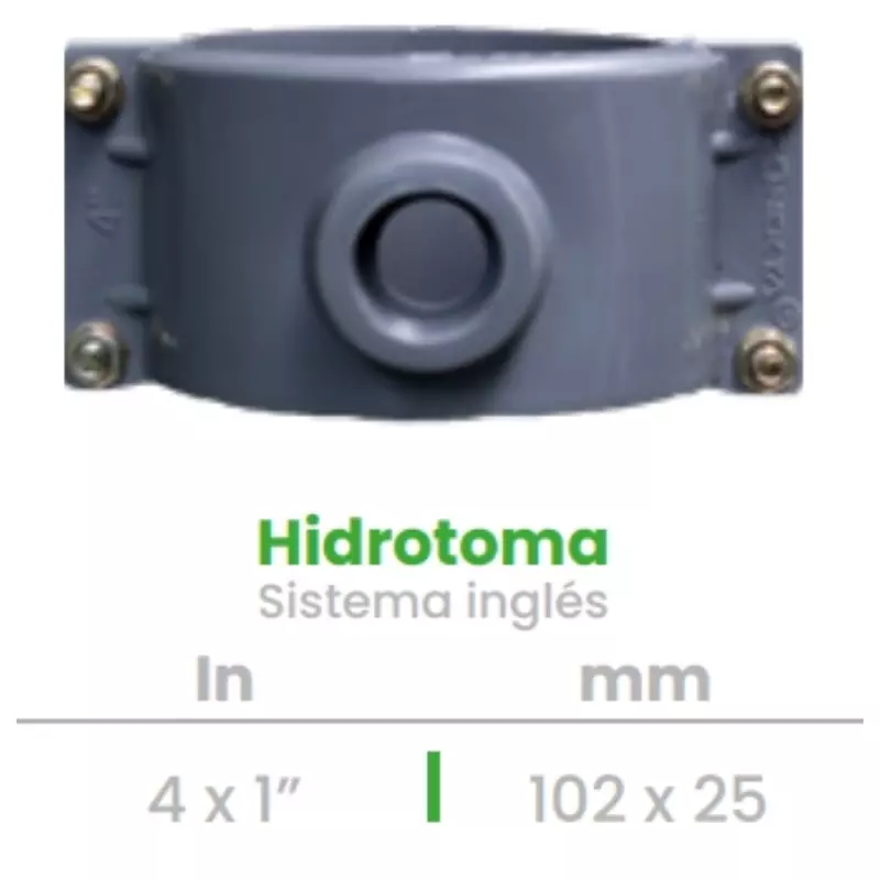 Hidrotoma Conekta 4 x 1" - Construcción Robusta y Funcional - hd14 - Compatible con Conexiones de Gran Escala