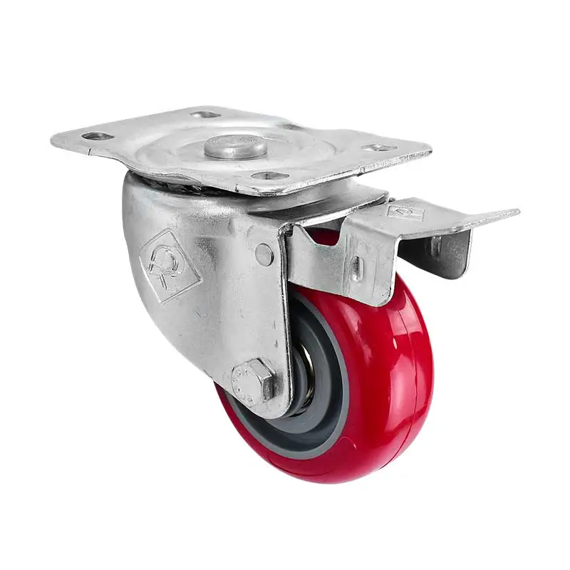 RODAJA DE 3" INDUSTRIAL C/PLACA GIRATORIA Y FRENO