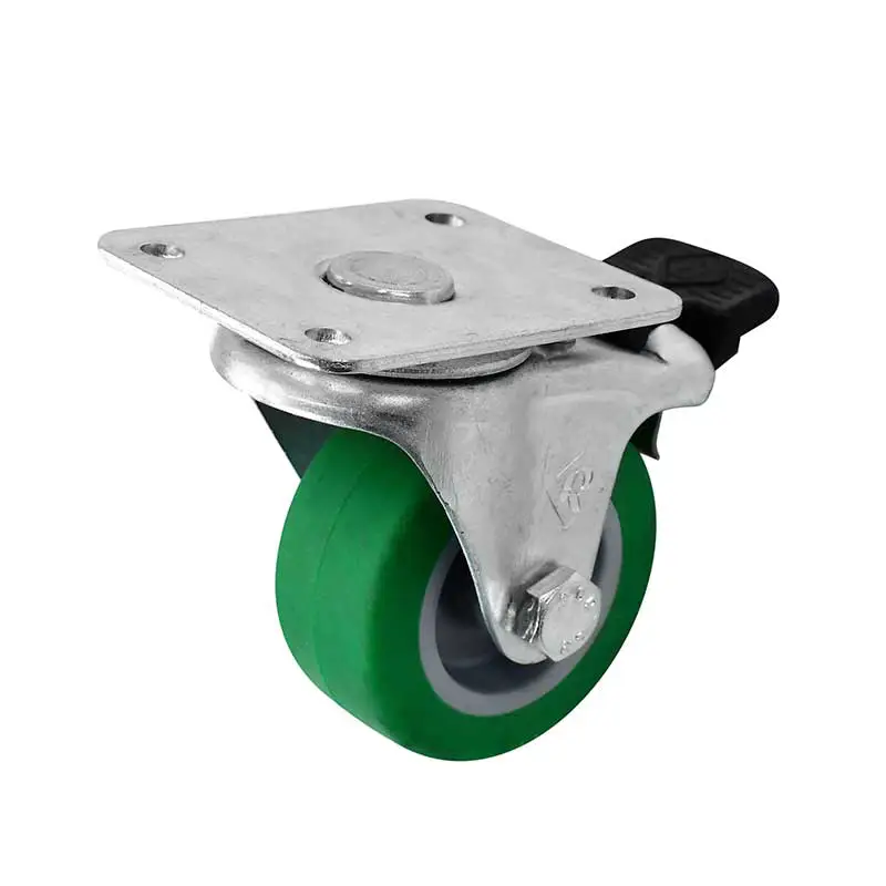 RODAJA DE 2" P/CARGA DE 25 A 50 KG C/FRENO VERDE