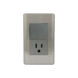 PLACA ARMADA 2 V. APAGADOR SEN+ CONTACT ACERO INOX