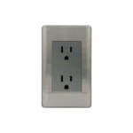 PLACA ARMADA 2 V. CONTACTO DUPLEX ACERO INCOX