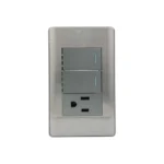 PLACA ARMADA 3 V. APAGADOR 2+1 CONTACTO ACERO INOX