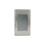 PLACA ARMADA 2 V. APAGADOR SENCILLO ACERO INOX