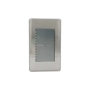 PLACA ARMADA 2 V. APAGADOR SENCILLO ACERO INOX