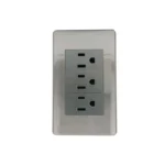 PLACA ARMADA 3 V. CONTACTO ATERRIZADO ACERO INOX