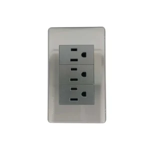 PLACA ARMADA 3 V. CONTACTO ATERRIZADO ACERO INOX