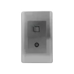 PLACA ARMADA 2 V. BOTON DE T. V +TELEFONO ACE/INOX