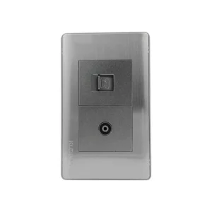 PLACA ARMADA 2 V. BOTON DE T. V +TELEFONO ACE/INOX