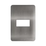 PLACA DE 1 V. ALUM/TITANIUM C/CHASIS QZ GO