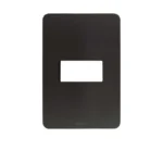 PLACA DE 1 V. NEGRO MATE C/CHASIS QZ GO