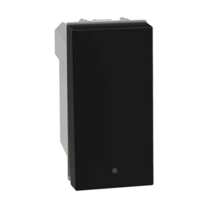 PULSADOR P/1 MODULO NEGRO MATE QZ GO