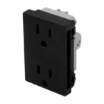 CONTACTO DUPLEX POLARIZ NEGRO MATE QZ GO