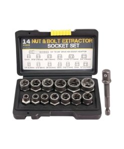 Juego Extractor de Tornillos y Tuerca 14 Piezas, Herramienta Multifuncional para Reparaciones - Código: JE-1414
