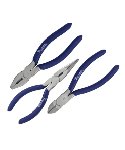 PINZAS ELEC, PUNTA Y CORTE 6" JGO 3PZAS