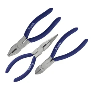 PINZAS ELEC, PUNTA Y CORTE 6" JGO 3PZAS