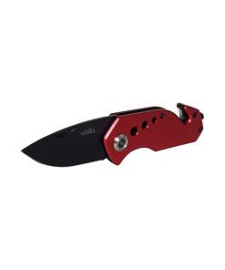 NAVAJA MGO METAL ROJO HJA LISA 6CM S.O.S
