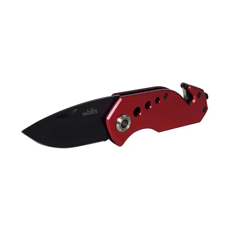 NAVAJA MGO METAL ROJO HJA LISA 6CM S.O.S