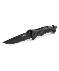 NAVAJA NEGRO S.O.S ROMPE VIDRIOS LISA-SIERRA 8.5CM