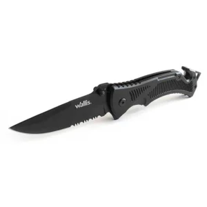 NAVAJA NEGRO S.O.S ROMPE VIDRIOS LISA-SIERRA 8.5CM
