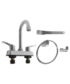 MEZCLADORA PARA BAÑO 4PZS JGO (MEZC MAS 3 ACCE)