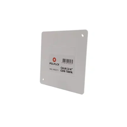TAPA BLANCA PARA CAJA DE 3/4" POLIFLEX