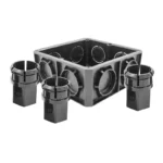CAJA REGISTRO CUADRADA 1/2" NEGRA POLIFLEX