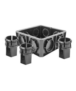 CAJA REGISTRO CUADRADA 1/2" NEGRA POLIFLEX
