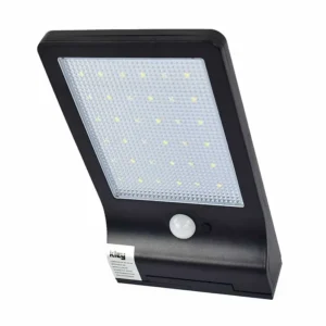 LAMPARA D PARED LED 8W SOLAR C/SENSOR DE MOV