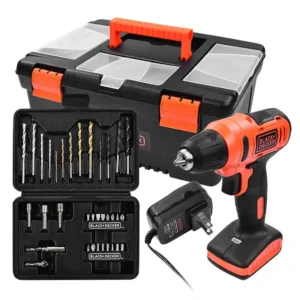 TALADRO ATORNI.3/8" 12V+ KIT BROCAS + CAJA