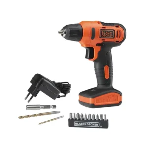 TALADRO ATORNI.3/8" 12V 900RPM C/10 PUNTAS