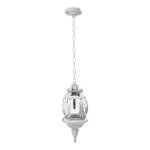 LAMPARA FAROL COLONIAL BLANCO SUSPENDIDO 45CM ALTO