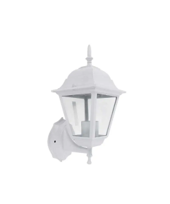 LAMPARA FAROL RUSTICO BLANCO  PARED 35CM ALTO
