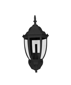LAMPARA FAROL CLASICO NEGRO PARED 35CM ALTO