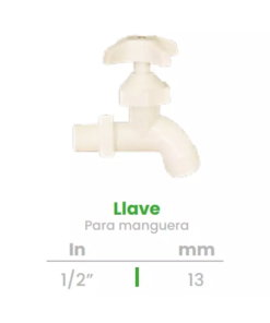 Llave para Manguera Conekta 1/2" - Diseño Compacto y Versátil - llm1 - Perfecta para Sistemas de Riego