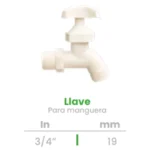 Llave para Manguera Conekta 3/4" - Alta Calidad y Durabilidad - llm2 - Compatible con Uso Residencial y Comercial