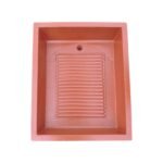 Lavadero Tejazo Rayas 78x64x15 cm - Tecnología Ecológica para Áreas de Servicio que Conserva su Forma y Color por Más Tiempo (Clave LTRA1)