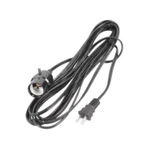 Extensión Eléctrica Lion Tools 0822 de 10   Metros con Portalámparas de Baquelita y Interruptor de Barra para Uso   Doméstico - Cable Calibre 16 AWG