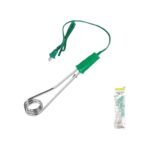 Calentador de Inmersión Lion Tools 4555 de 2000 W para Calentar hasta 35 Litros de Agua - Tubo de Cobre de 22 cm y Cable de 85 cm en Color Verde