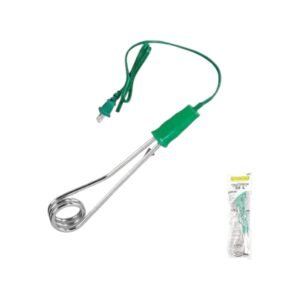 Calentador de Inmersión Lion Tools 4555 de 2000 W para Calentar hasta 35 Litros de Agua - Tubo de Cobre de 22 cm y Cable de 85 cm en Color Verde