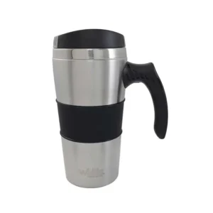 TAZA TÉRMICA NEGRO 450ML ANTIDESLIZ/DERRA