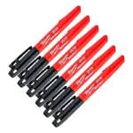 MARCADOR PUNTO FINO COLOR NEGRO 6 PZS MILWAUKEE